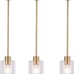 Brass Pendant Lights 3 Pack